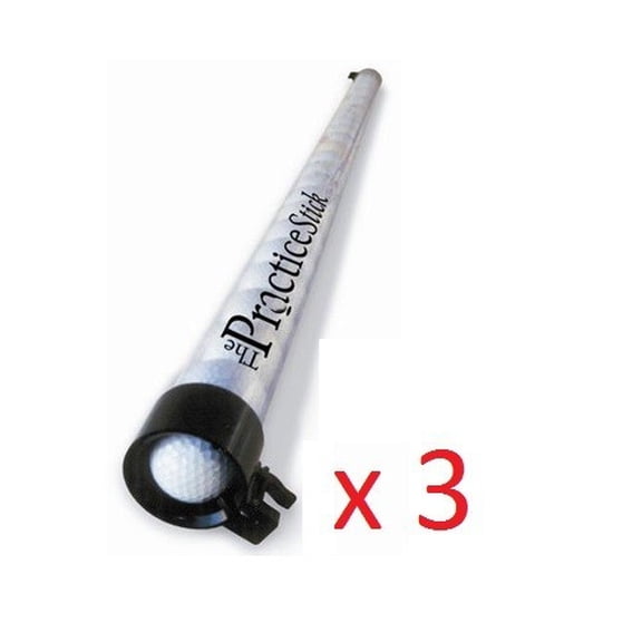 3X Practice Stik Golf Ball Shag Tube Pick Up Shagger "Bag" Stick Retriever