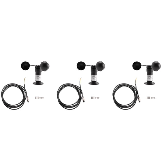 3X Pulse Signal Wind Sensor Digital Anemometer Pulse Signal Output Wind Speed Sensor Anemometer Anemometer,3 * anemometer,Black