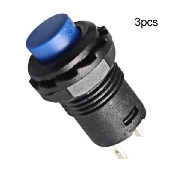 3X Push Button On-Off Switch 12mm-Round Latching Spst For Car Dash Boat 12V-250V