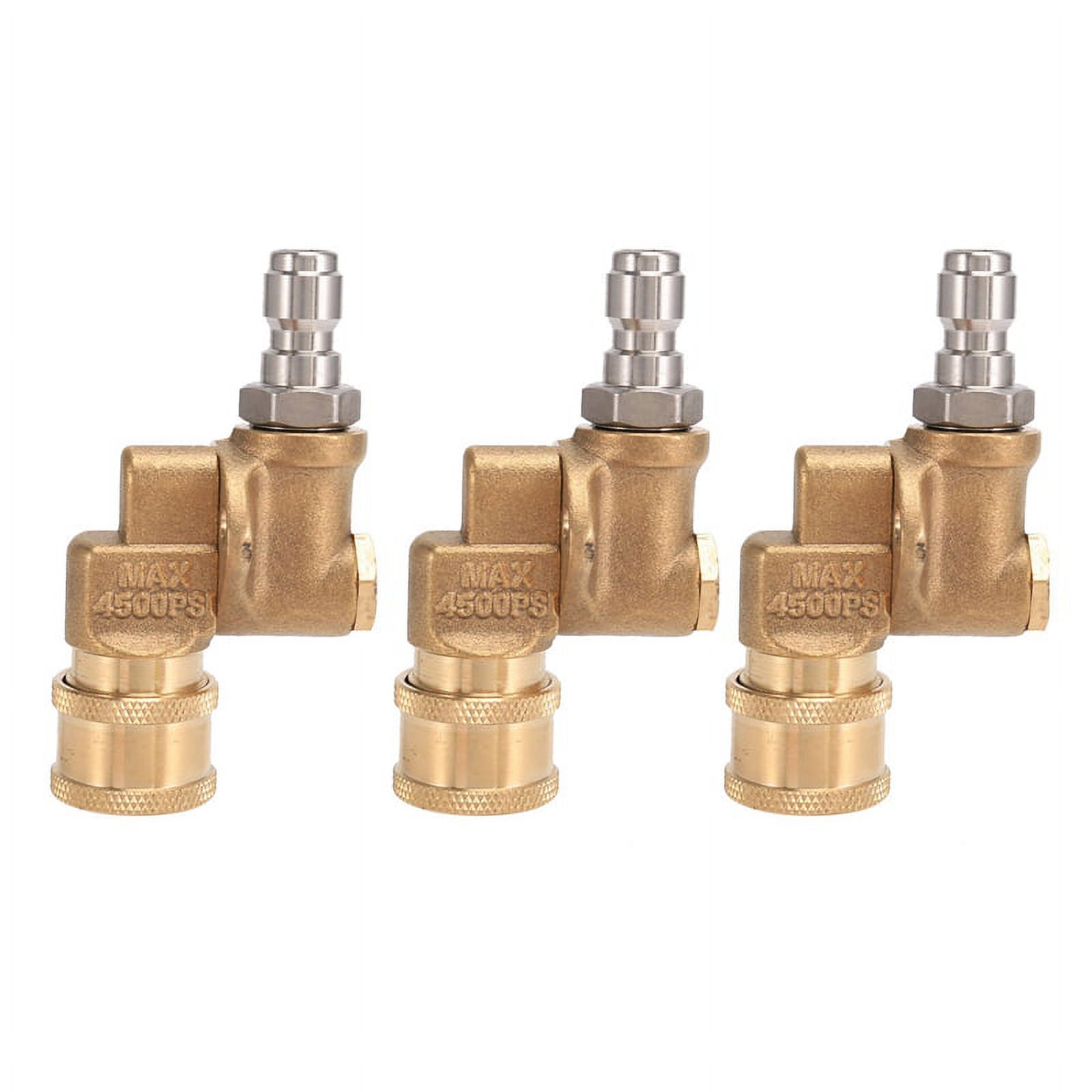 3X Quick Connecting Pivoting Coupler for Pressure Washer Spray Nozzle