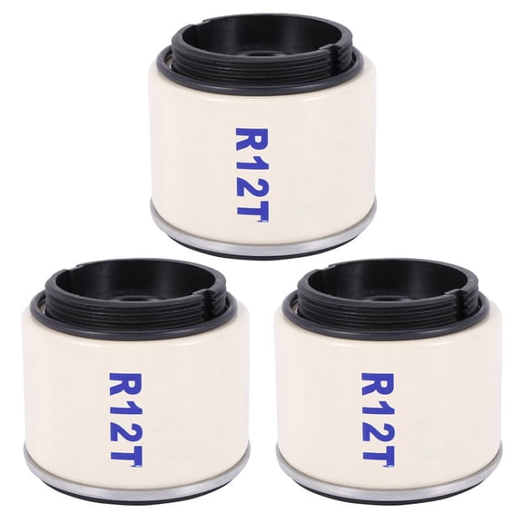 3X R12T Fuel /Water Separator Filter Engine for 40R 120AT S3240 NPT ZG1/4-19 Automotive Complete Combo Filter,3*R12T Filter elements,Photo Color