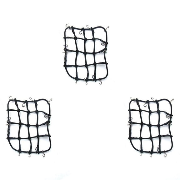 3X RC Car Parts Accessories Elastic Luggage Net for 1/12 MN D90 D99 MN99S,Black