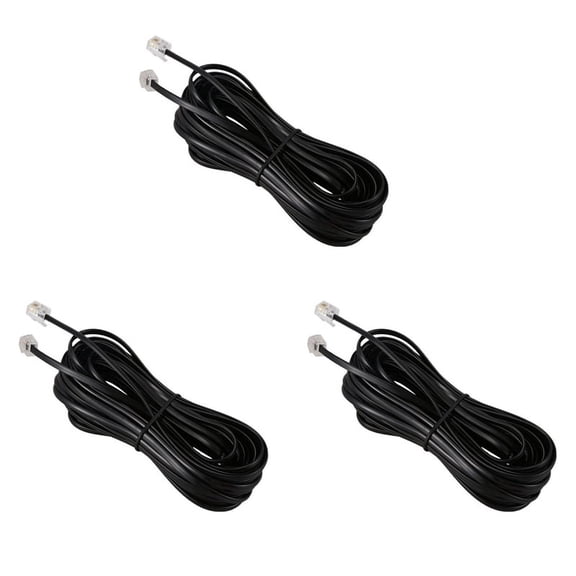 3X RJ11 6P4C Telephone Cable Cord ADSL Modem 10 Meters