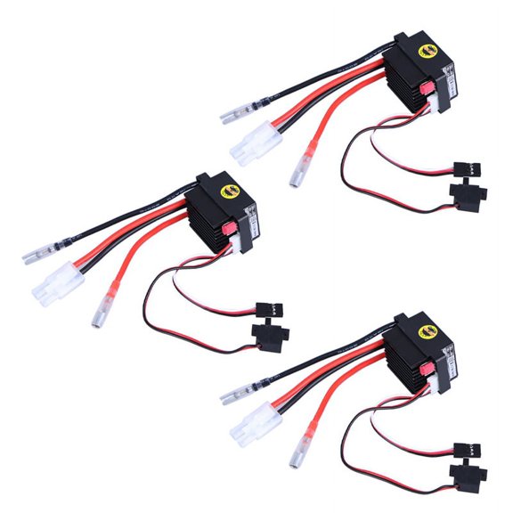 3X Rc ESC 320A 6-12V Brushed ESC Speed Controller with 2A BEC for RC Boat U6L5 plastic Black,3 x 320A 6-12V Brushed ESC Speed Controller W/2A BEC