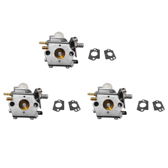 3X Replace 2318690R Carburetor for Efco 727 730 733 735 740 433 435 440 40 8405 8420 8510 8515 8425 Engine,3 x Carburetor(With two spacers),Silver
