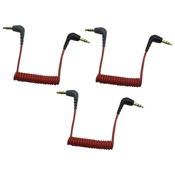 3X Replacement 3.5mm to 3.5mm TRRS Adapter Cable for Sc7 By VIDEOMIC GO Video -Type Mics