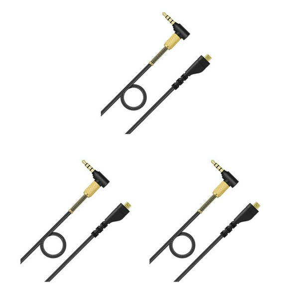 3X Replacement Audio Headset Cord for 5 3 Pro Wireless Gaming Headphones 4.9Ft Cable