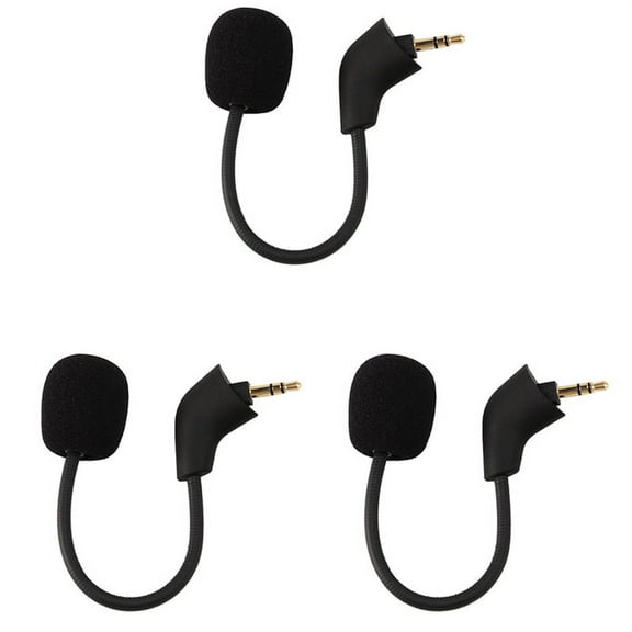 3X Replacement Gaming Mic for Cloud II /Cloud Core Computer Gaming Headset,3 x microphone,black