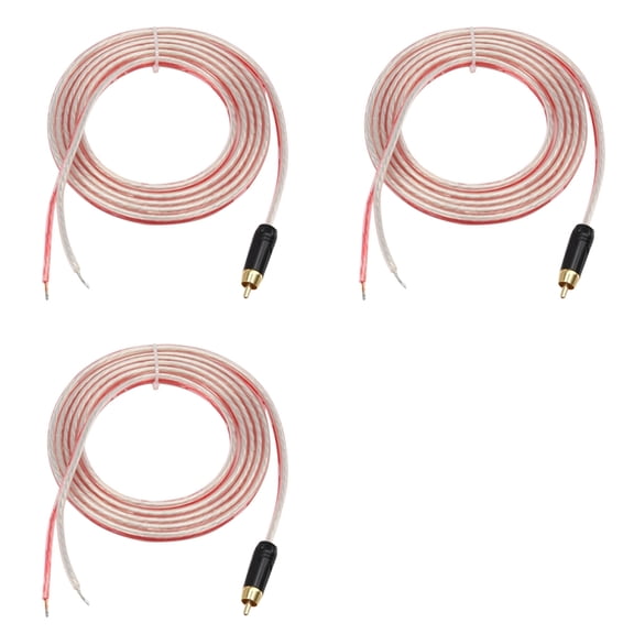 3X Replacement Repair Speaker Bare Wire Cable 5Ft with  Plug to Stripped Ends