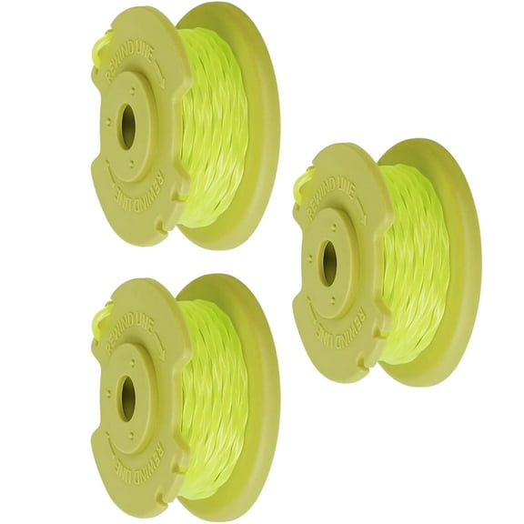 3X Replacement String Trimmer Spools Line #AC80RL3 For Ryobi One+ 18v, 24v, 40v TAPDRA Accessory Part