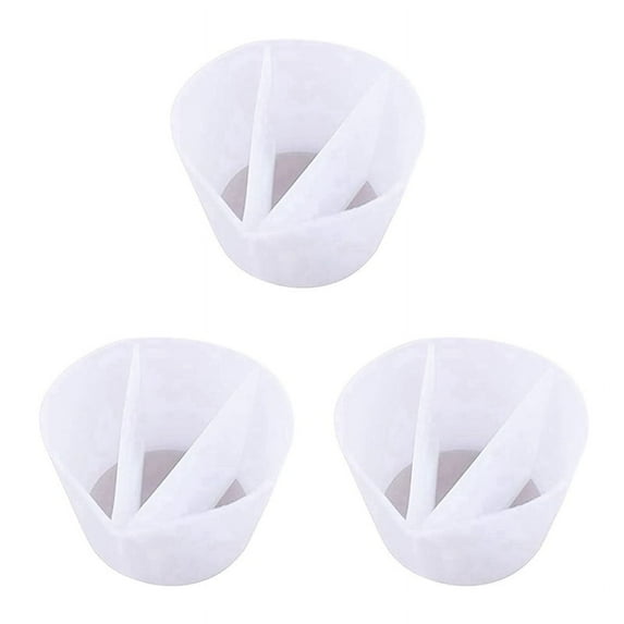 3X Reusable 3 Channels Split Color Mixing Cups for Paints, Resin Pouring Painting Tools DIY Making Drawing Accessories