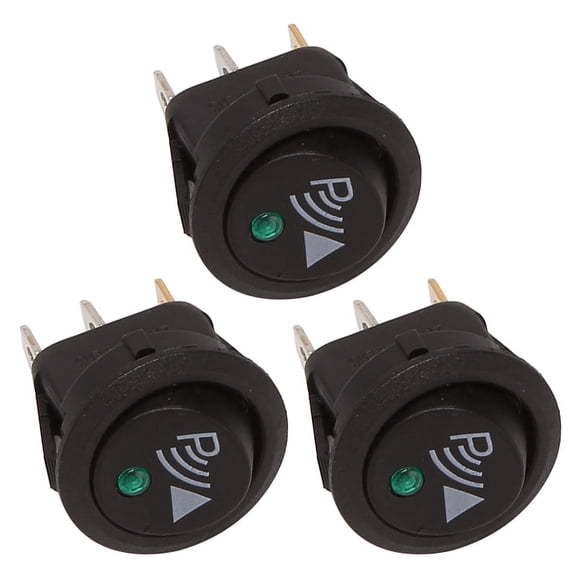 3X Round 3 Pin Rocker / Parking Switch Front Rear Walking Sensor