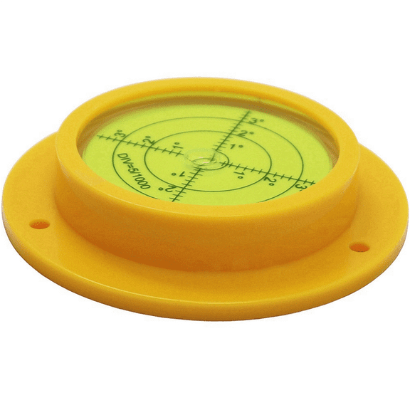 3X Round Bubble Level, 90X17mm High Precision Circular Spirit Level with 3 Mounting Holes, Measuring Instrument Tool