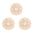 thumbnail image 1 of 3X Rubber Wood Carved Long Applique Unpainted Flower Walls Cabinets Door Decor Wood Color, 1 of 8