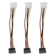 thumbnail image 1 of 3X SATA Power Female to Molex Male Adapter Converter Cable, 6-Inch, 1 of 5
