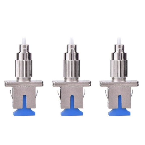 3X -SC Single Mode Coupler Hybrid Converter Fiber Optic Adapter for Male to SC Female