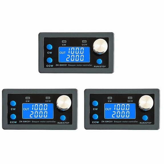 3X -SMC01 Stepper Motor Driver and Controller DC 5-30V Reverse Pulse Speed Control Board Programmable PLC Serial,3 x stepper motor controller,As Shown