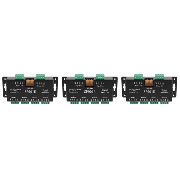3X SP901E LED Pixel WS2812B WS2811 SPI Signal Amplifier Repeater for WS2813 SK6812 WS2815 WS2801 SK9822 Etc All the RGB
