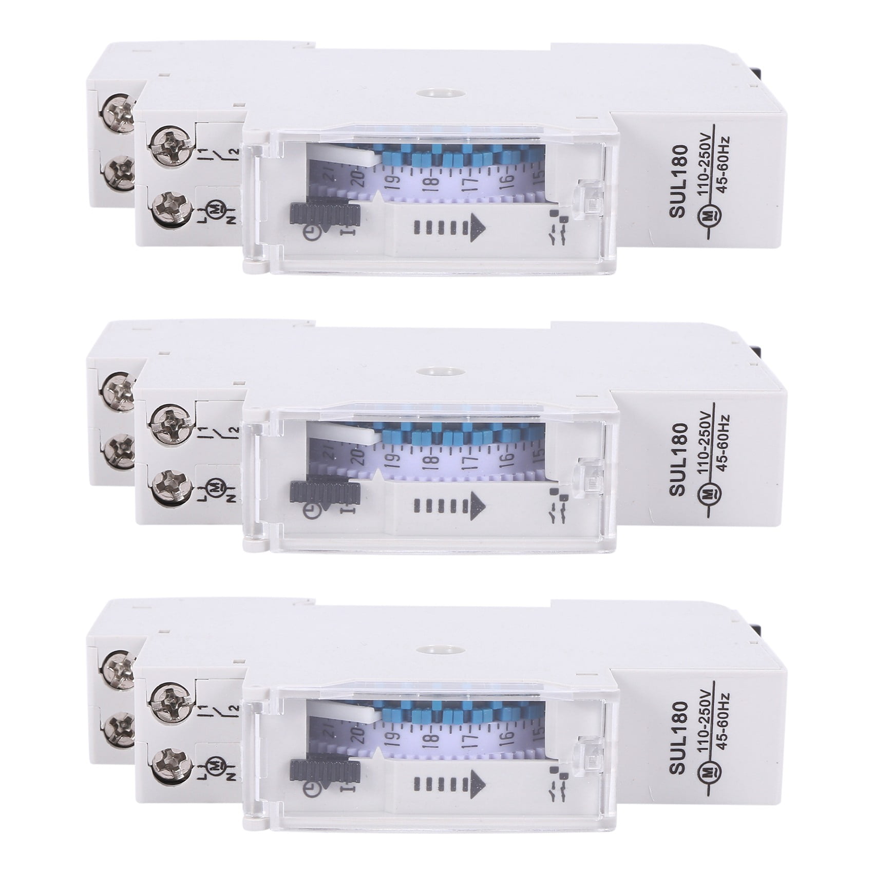 3X SUL180A 15 Minutes Mechanical Timer 24 Hours Programmable Din Rail