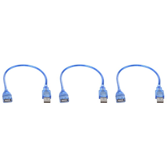 3X Short USB 2.0 A Female to Male Extension Cable