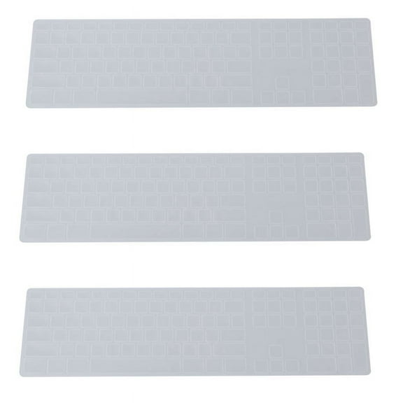 3X Silicone Thin Keyboard Skin Cover Protector with Numeric Keypad for Transparent,3pcs x keyboard protective case,Transparent
