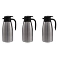 thumbnail image 1 of 3X Silver 304 Stainless Steel 2L Thermal Flask Vacuum Insulated Water Pot Coffee Tea Milk Jug Thermal Pitcher, 1 of 5