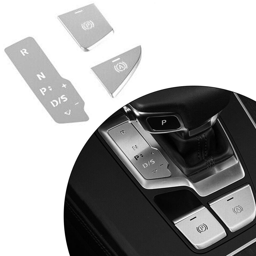 3x-silver-aluminum-console-gear-shift-button-cover-trim-sticker-for-q5