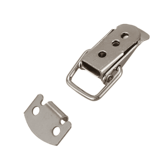 3X Silver Tone Metal Toggle Draw Latch Straight Loop Catch 1.6 Inch