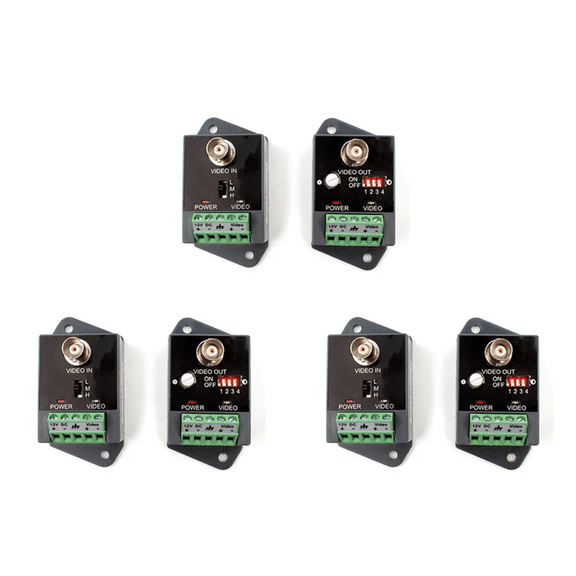 3X Single-Channel Active Video Balun for CCTV HD-TVI CVI AHD Active HD Video Transceiver