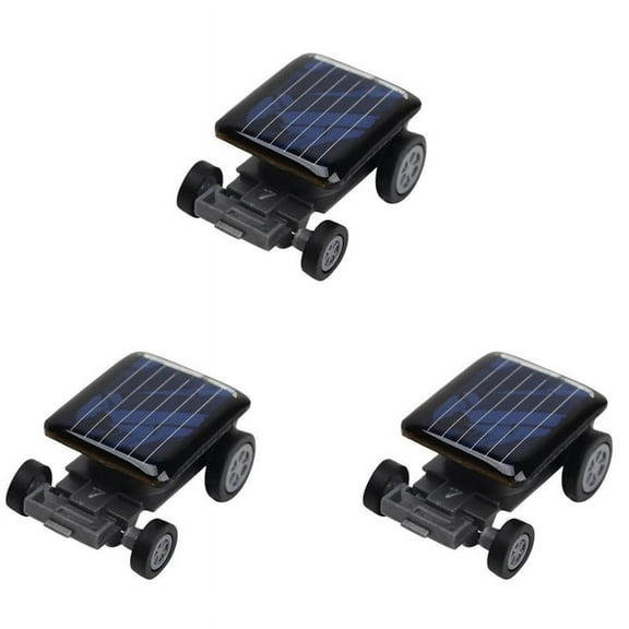 3X Smallest Mini Car Solar Power Toy Car Educational Gadget Children Kid's Toys Hot Selling Solar Power Toy Black