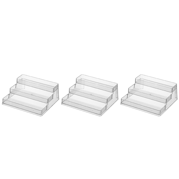 3X Spice Rack Kitchen Pantry Step Shelf Cabinet Organizer, and Food