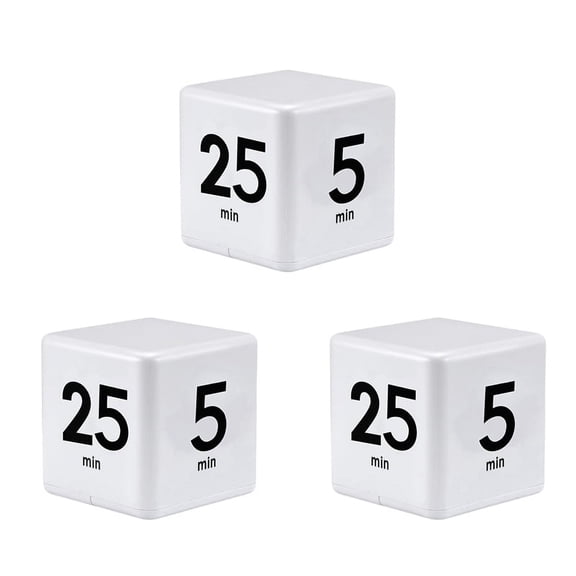 3X Square Timer Kitchen Timer Time Management Timer for Sensor Flip Management
