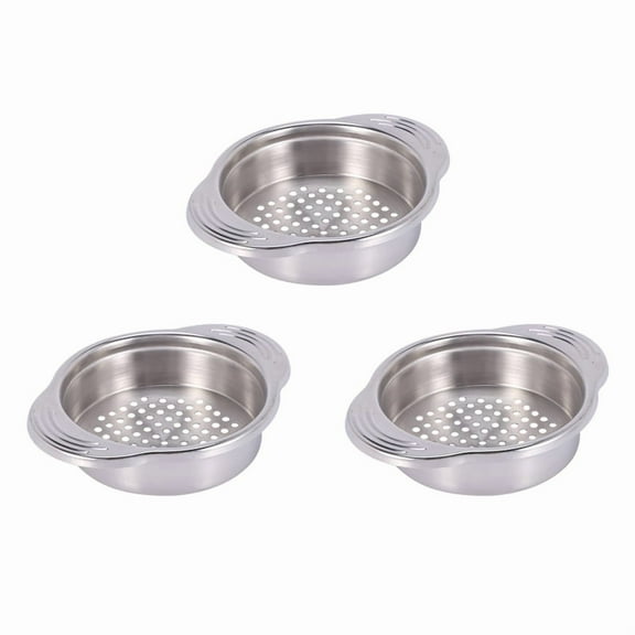 3X Stainless Steel Food Can Strainer Sieve Tuna Press Lid Oil Drainer Remover, No-Mess Dishwasher Safe Design