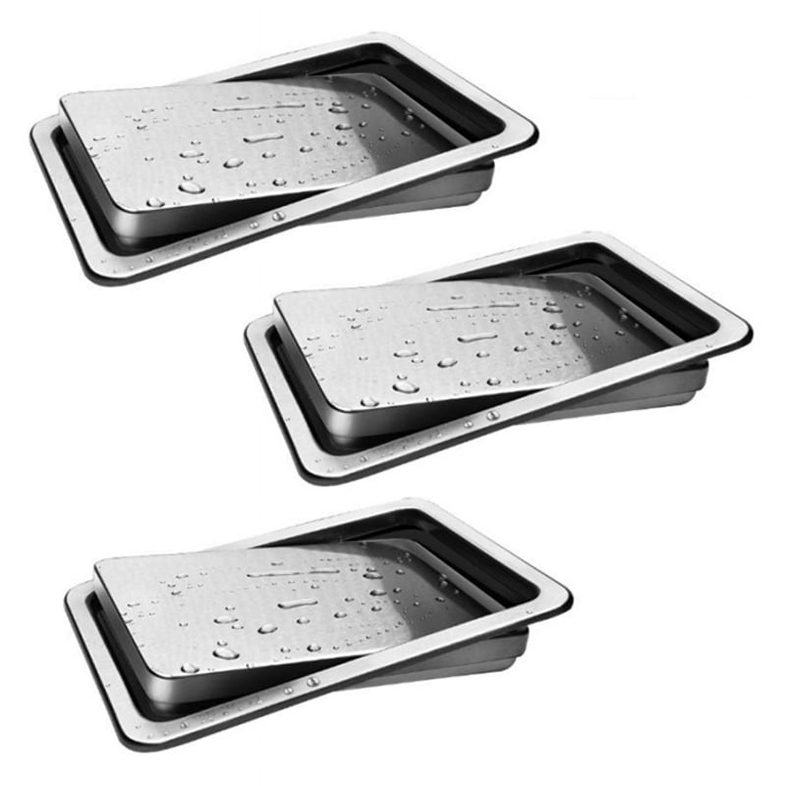 3X Stainless Steel Garbage Flap Lid Trash Bin Cover Flush BuiltIn