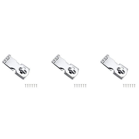 3X Stainless Steel Marine Boat Deck Locker Hatch Latch Fastener,Swivel Door Clasp, Boat Accessories,3 x Hasp Latch Fastener,Silver
