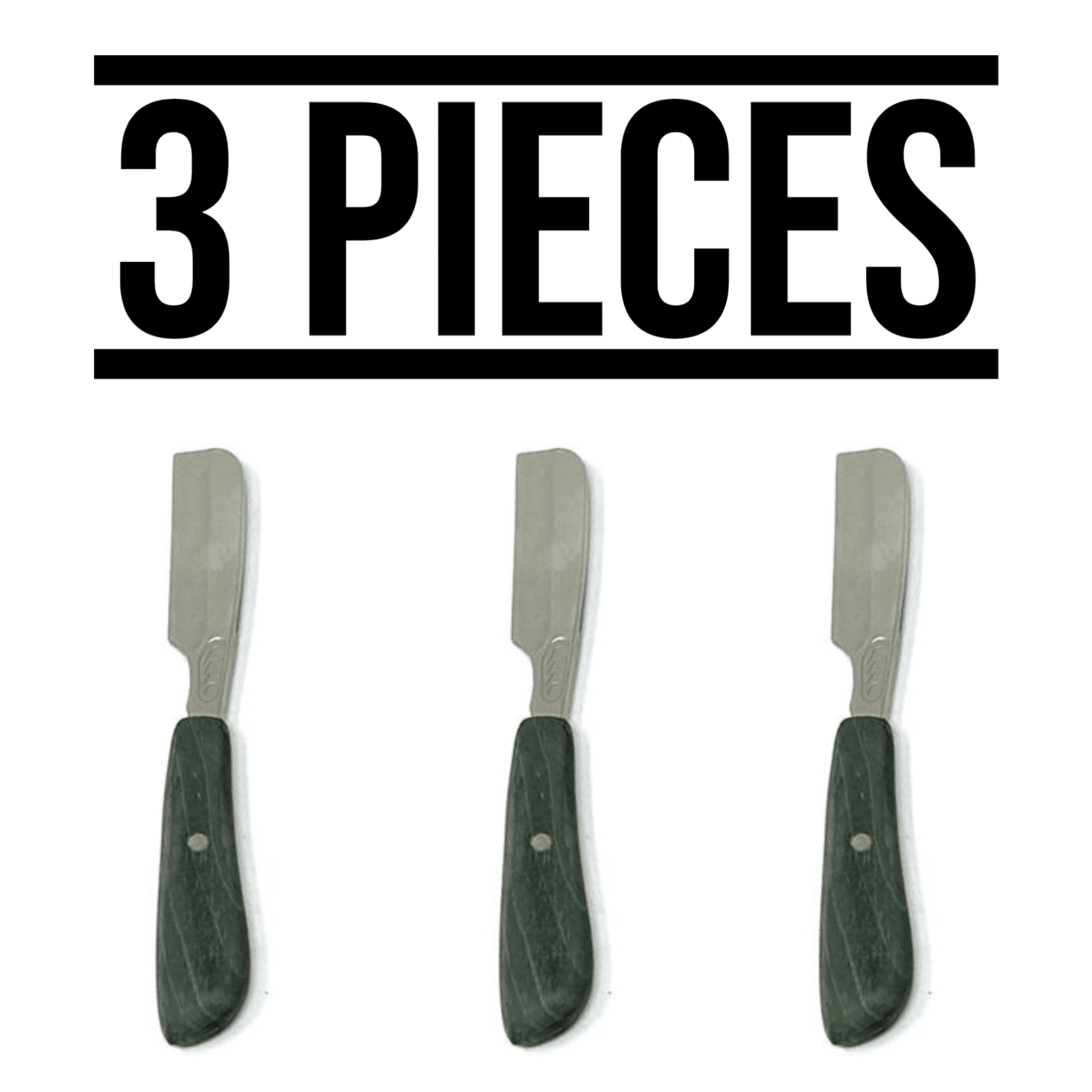 3X Straight Handle Zinc Alloy Japanese Straight Edge Razor Hair Eyebrow Trimming