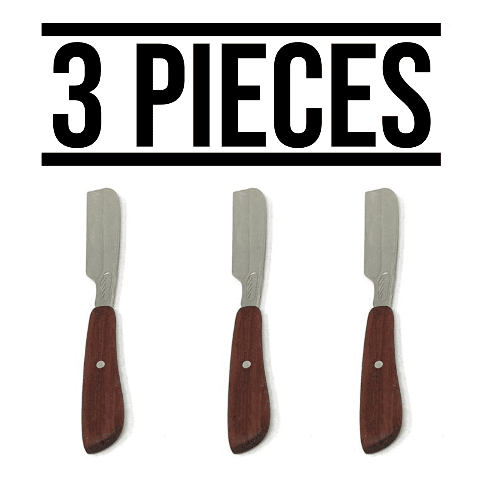 3X Straight Handle Zinc Alloy Japanese Straight Edge Razor Hair Eyebrow Trimming