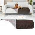 thumbnail image 1 of 3X Stronger Waterproof Pet Blanket,Scratch Proof Furniture Protector for Dogs Cats,Reversible Cover 67.7*82.7Inch,Dark Coffee/Light Grey, 1 of 6