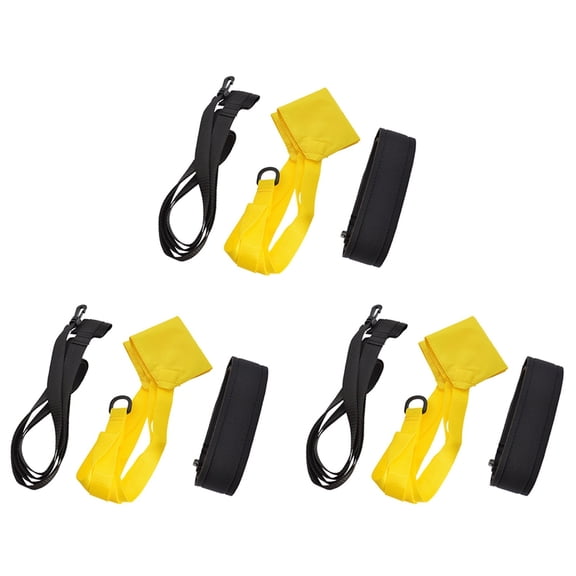 3X Swim Training Belt Resistance Parachute,Swim Tether Stationary Swimming, Swim Harness Static Swimming Belt