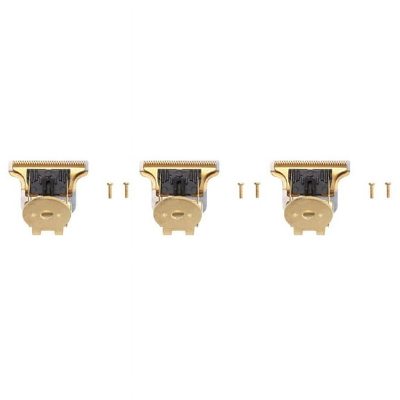3X T-Shaped Hair Blade with Stand T9 Blade Trimmer Replacement Replacement Gold