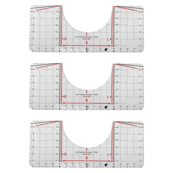 3X T-Shirt Ruler Guide for Vinyl Alignment and Centering Designs, T-Shirt Ruler Alignment Tool Neckline Measuring Tape,3 x T-Shirt Ruler Guide