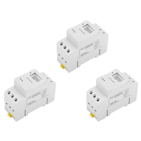 3X THC15A Digital Switch Programmable Electronic Time Control Switch Time Delay Switch DIN Rail AC220-240V