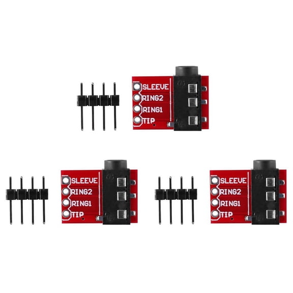 3X TRRS 3.5mm Jack Breakout Board Headphone Video Audio MP3 Professional Connector Module