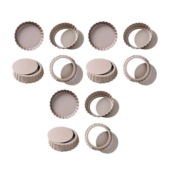 3X Tart Pan, 4 Inch Mini Quiche Pan Removable Bottom Non-Stick Tin, for Oven Baking Carbon .(4 Packs)