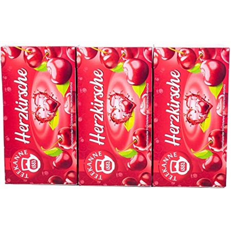 3X Teekanne Herzkirsche (Each Box 20 Tea Bags)