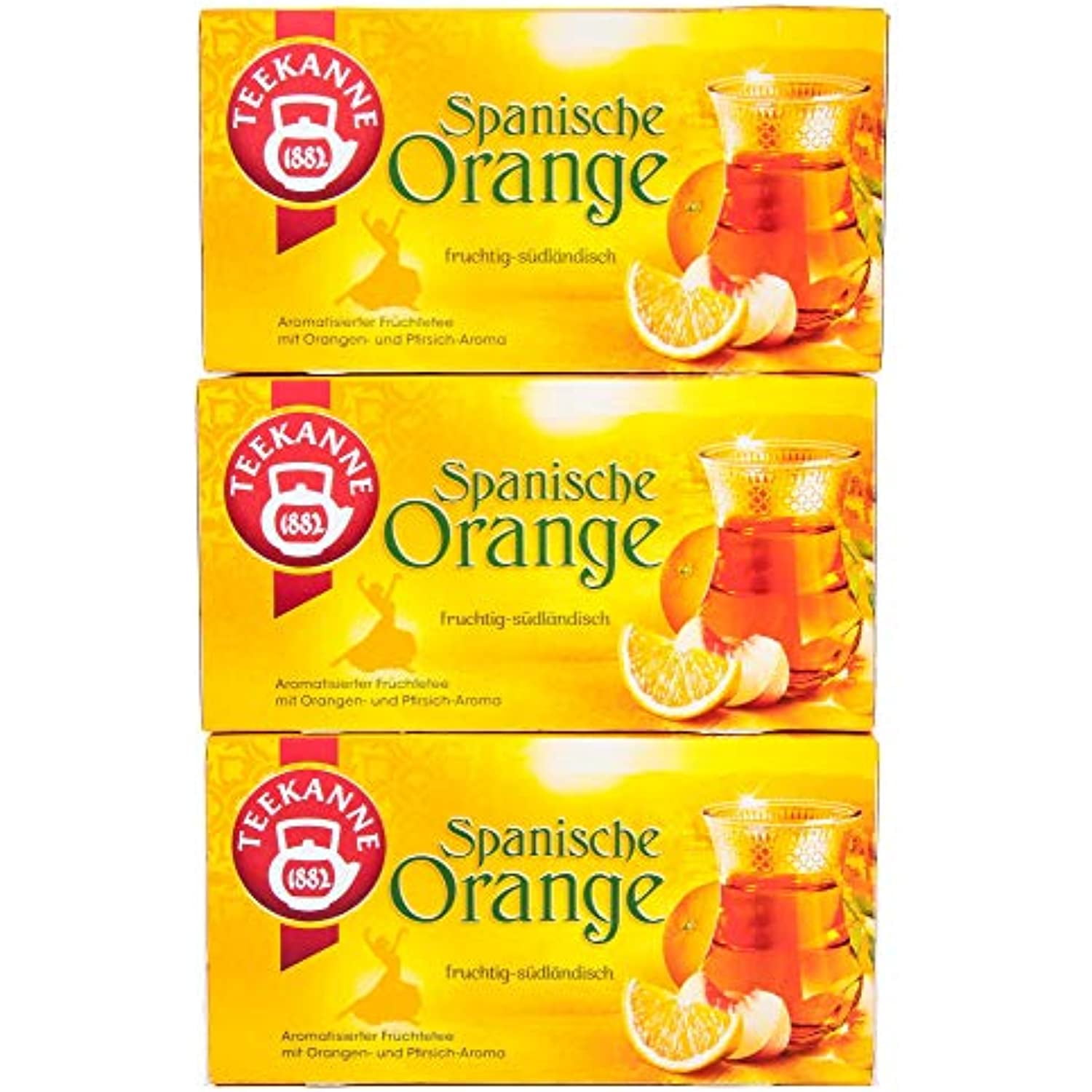 3X Teekanne (Spanische Orange) Spanish Orange (Each Box 20 Tea Bags ...