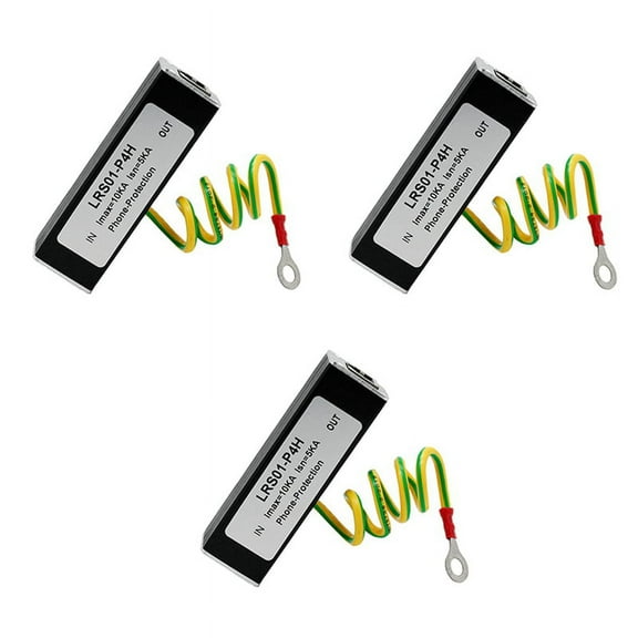 3X Telephone Fax Surge Protector Arrestor RJ11 Kl01-P4H Black RJ11 ADSL