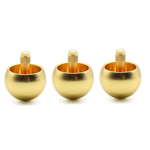 3X Tippe Top Metal Flip Over Top Stainless Steel Top Toy Gift, Golden