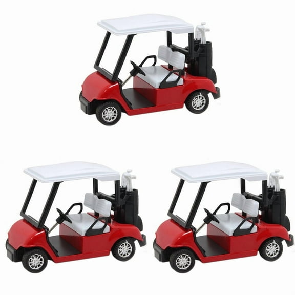 3X Toy Golf Cart Golf Alloy Mini Model Golf Cart Super Pull Back Function Golf Cart Toy Novelty Red Model