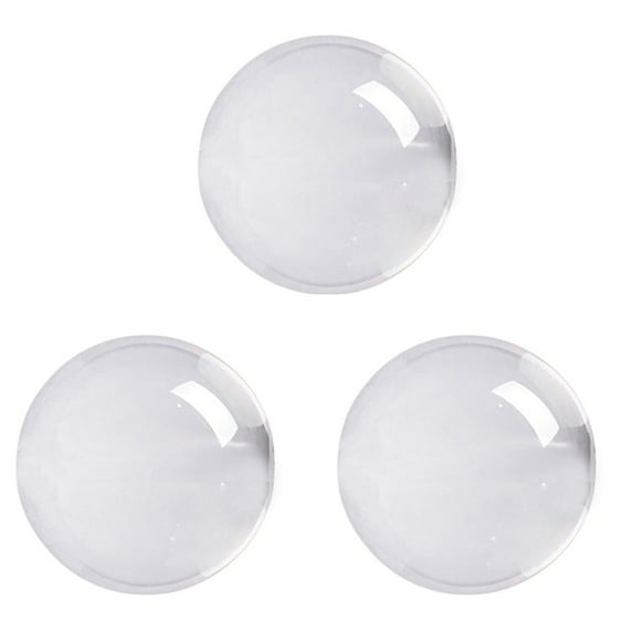 3X Transparent Color Glass Crystal Healing Sphere Photography Props Decor 50Mm